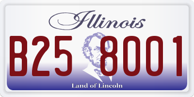 IL license plate B258001