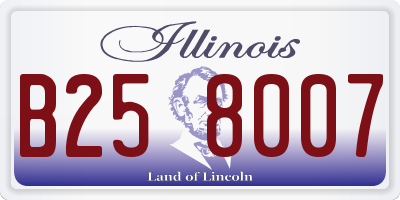 IL license plate B258007