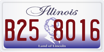 IL license plate B258016