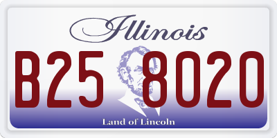 IL license plate B258020