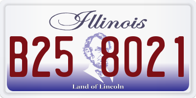 IL license plate B258021