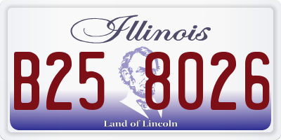 IL license plate B258026