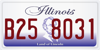IL license plate B258031
