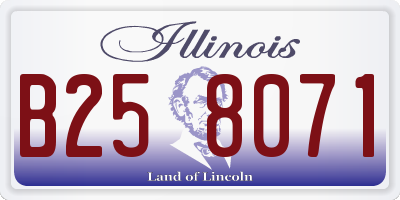 IL license plate B258071