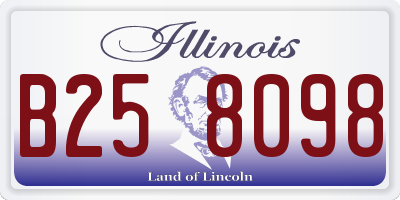 IL license plate B258098