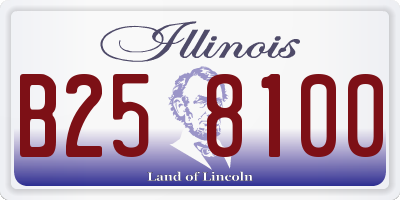 IL license plate B258100