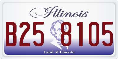 IL license plate B258105