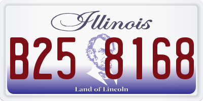 IL license plate B258168