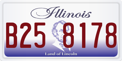 IL license plate B258178
