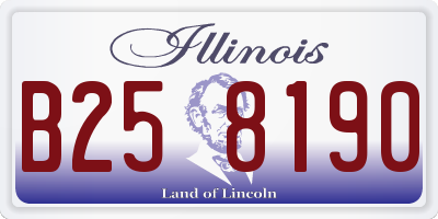 IL license plate B258190