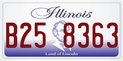 IL license plate B258363
