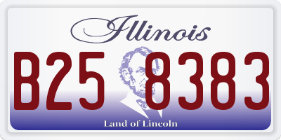 IL license plate B258383