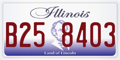 IL license plate B258403