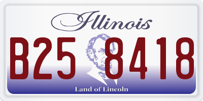 IL license plate B258418