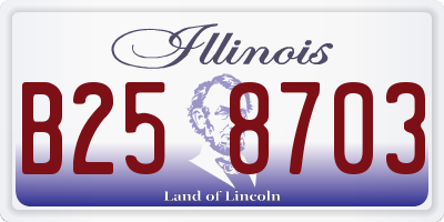 IL license plate B258703