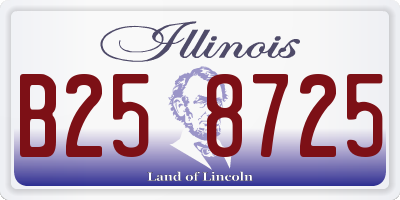 IL license plate B258725