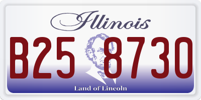 IL license plate B258730