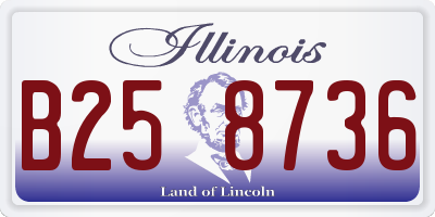 IL license plate B258736