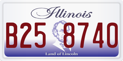 IL license plate B258740