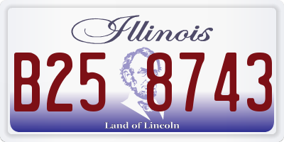 IL license plate B258743