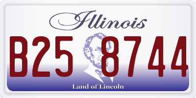 IL license plate B258744