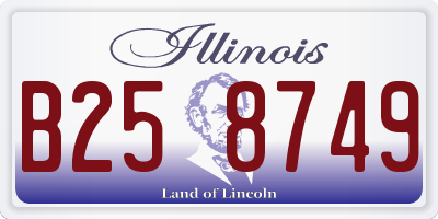 IL license plate B258749