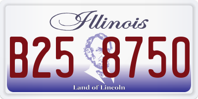 IL license plate B258750