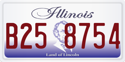 IL license plate B258754