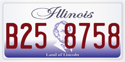 IL license plate B258758