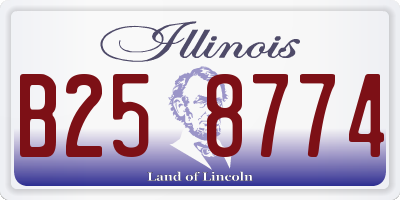 IL license plate B258774