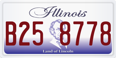 IL license plate B258778