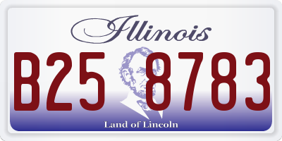 IL license plate B258783