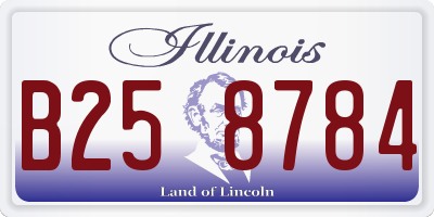 IL license plate B258784