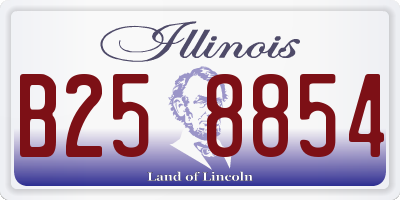 IL license plate B258854