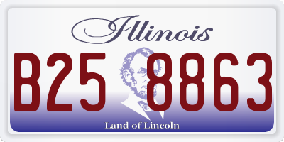 IL license plate B258863