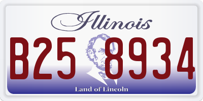IL license plate B258934