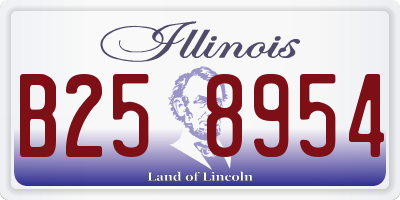 IL license plate B258954
