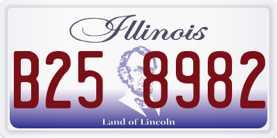 IL license plate B258982