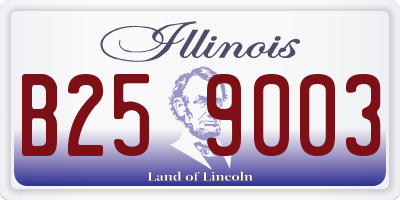 IL license plate B259003