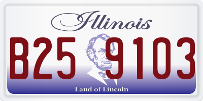 IL license plate B259103