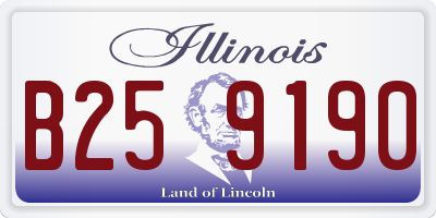 IL license plate B259190