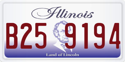 IL license plate B259194