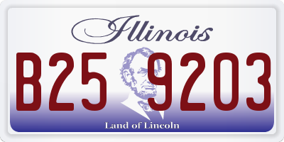 IL license plate B259203