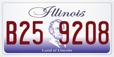 IL license plate B259208