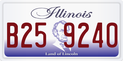 IL license plate B259240