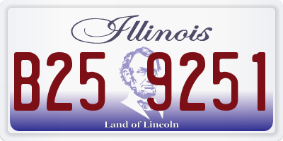 IL license plate B259251