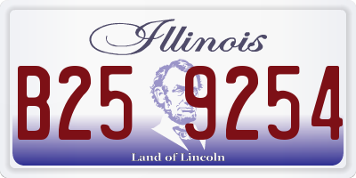 IL license plate B259254
