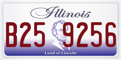 IL license plate B259256