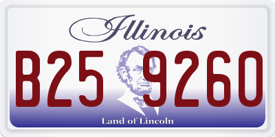 IL license plate B259260