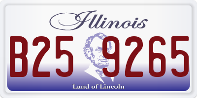 IL license plate B259265